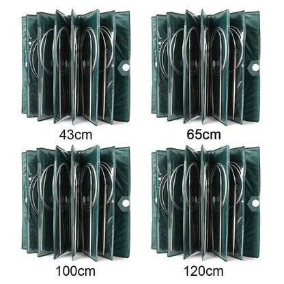 New 11PCS Stainless Steel Circular Knitting Needles Crochet Hook Set