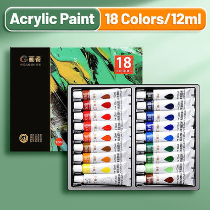Vibrant Acrylic Paint Set 12/18/24/36 Colors,12ml/0.42oz Acrylic