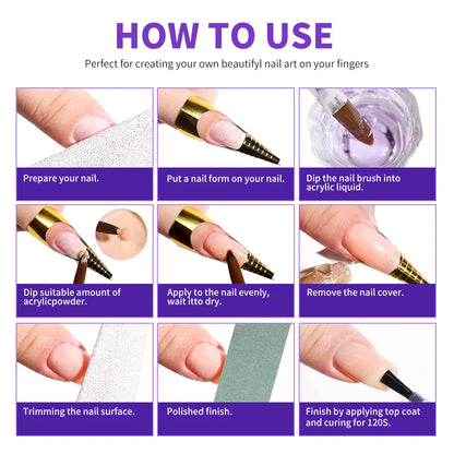 LIMEGIRL Nail Acrylic Liquid Monomer Crystal 40ml/75ml/120ml/240ml for