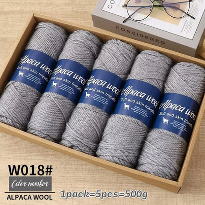 500g alpaca wool yarn, coarse yarn, hand woven to make warm and