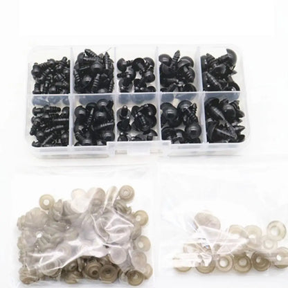 150pcs DIY Doll Safety Eyes Multiple Sizes DIY Craft Stuffed Animals