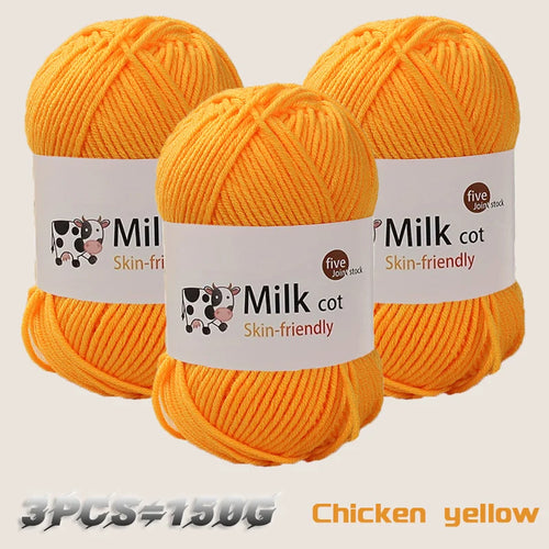 150g milk yarn handmade medium coarse DIY weaving yarn ball for