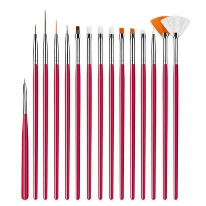 5/20Pcs Nail Art Brush Design Tip Painting Drawing Carving Dotting Pen