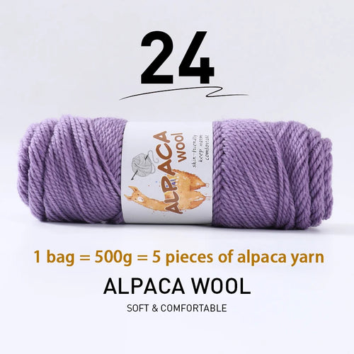 500g High-Quality Alpaca Wool Yarn 245 Thick Wool Yarn Casual Knitting
