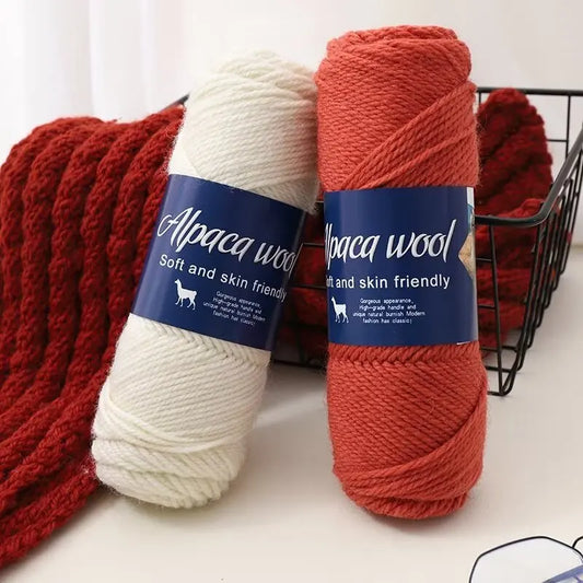 500g alpaca wool yarn, coarse yarn, hand woven to make warm and