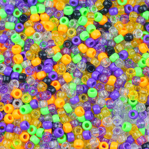 100/200/400pcs 6x9mm Solid Color Large Hole Pony Beads DIY Jewelry