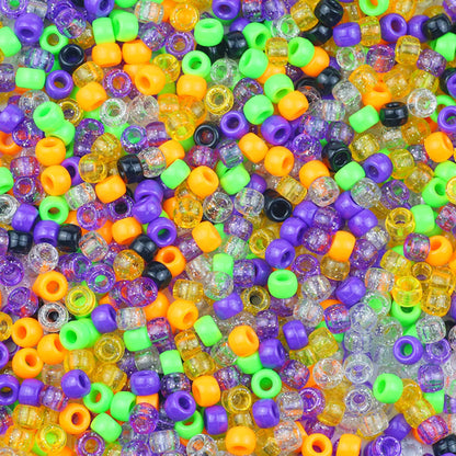 100/200/400pcs 6x9mm Solid Color Large Hole Pony Beads DIY Jewelry