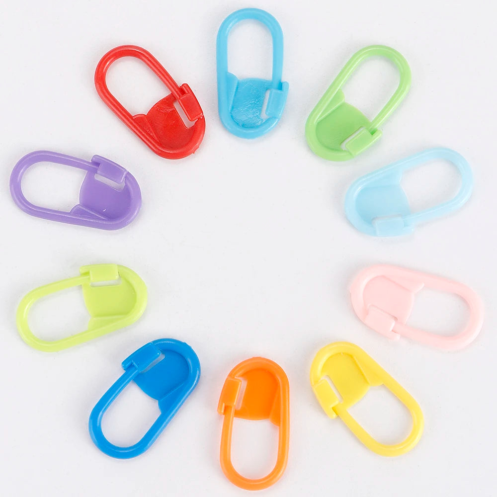 QJH 50/200/500 Pcs Mix Color Knitting/Crochet Stitch Marker