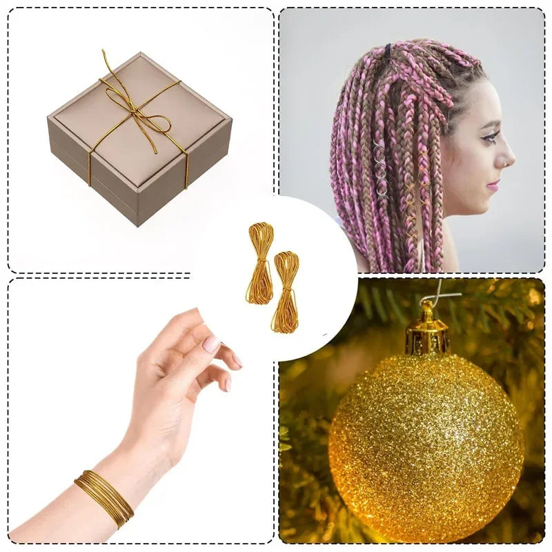 Dreadlock Braids Hair Accessories Gold Braiding Hair Deco Styling