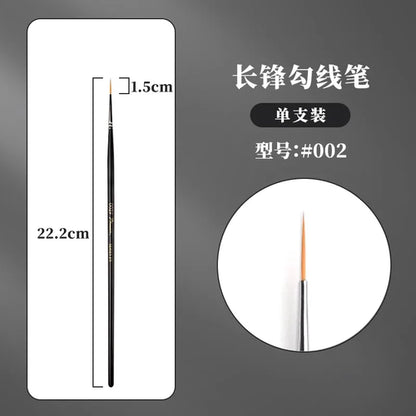 1/2/3/5pcs Rigger Artist Paint Brush Extra Long Fine Point Liner Tip