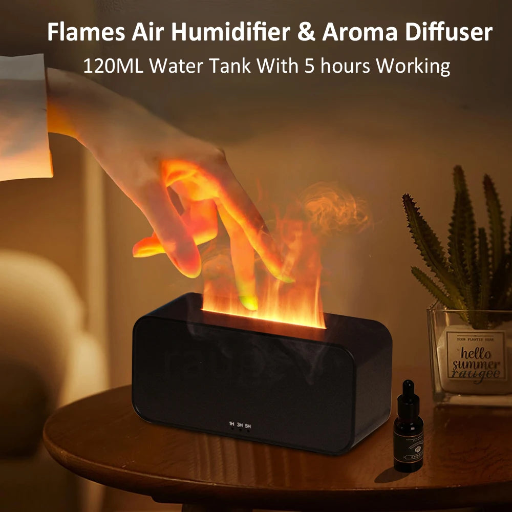 Aroma Diffuser Mini 7 Colorful Flame Air Humidifier Add Essential Oil
