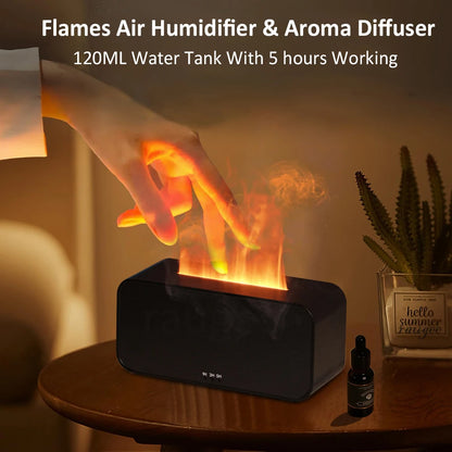 Aroma Diffuser Mini 7 Colorful Flame Air Humidifier Add Essential Oil