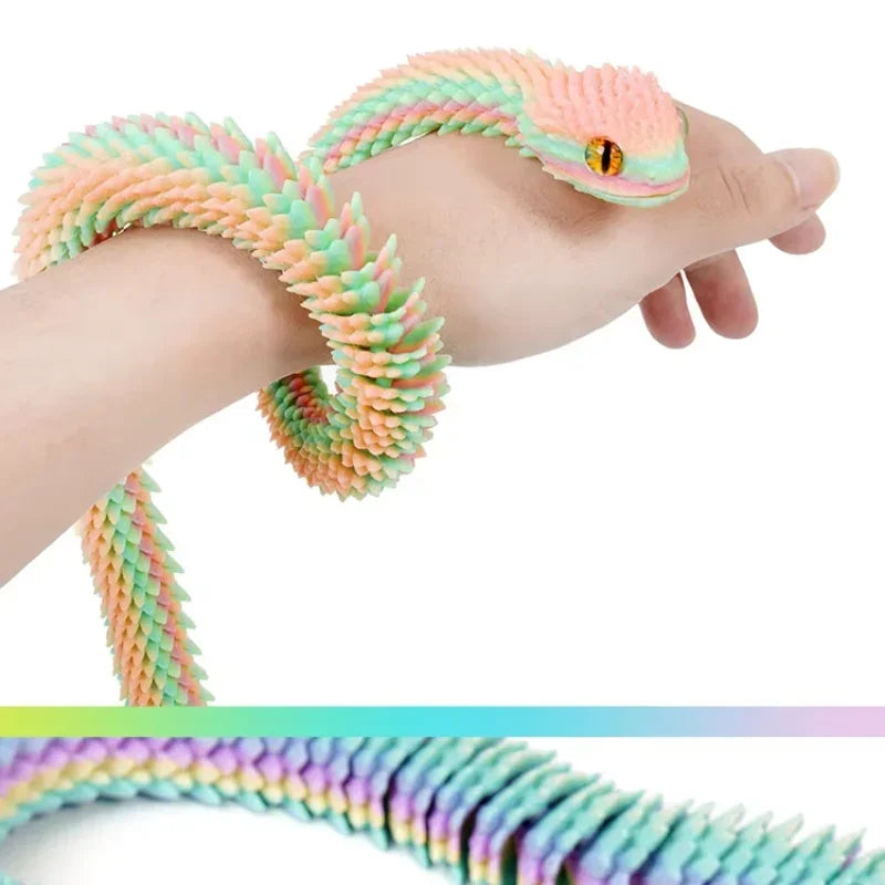 New 30cm 3D Printed Snake Decoration 3D Printed Animals Desk