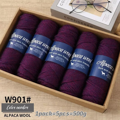 500g alpaca wool yarn, coarse yarn, hand woven to make warm and