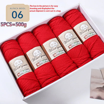 500g 1 Large Bag of Alpaca Wool Chunky Knitting Yarn, Handmade