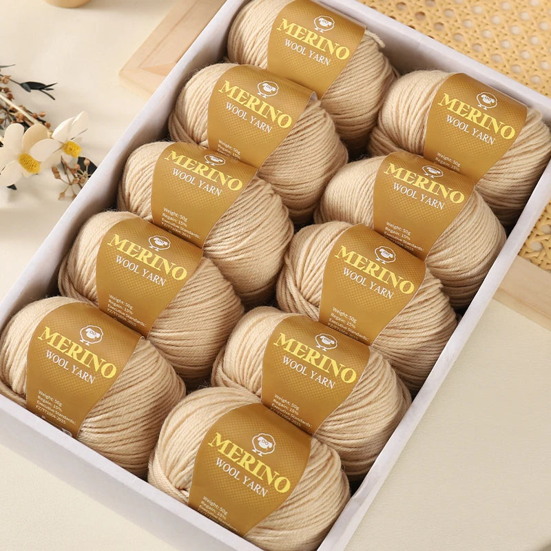 500g of High-Quality 212 Medium-Fine Alpaca Wool Yarn 10 pack