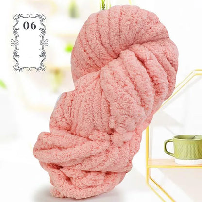500g of Thick Chenille Yarn for Blankets, Ultra-Soft, Thick, Fluffy,