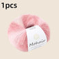 Gradient Mohair Soft Cotton Yarn DIY Crochet Hand Knitting Yarn