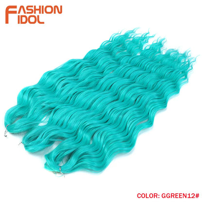 Anna Hair Synthetic Loose Deep Wave Braiding Hair Extensions 24 Inch