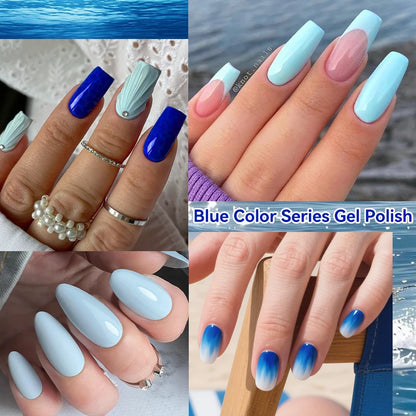 LILYCUTE 6Pcs/set 7ml Coffee Series Gel Nail Polish Kit 125 Colors