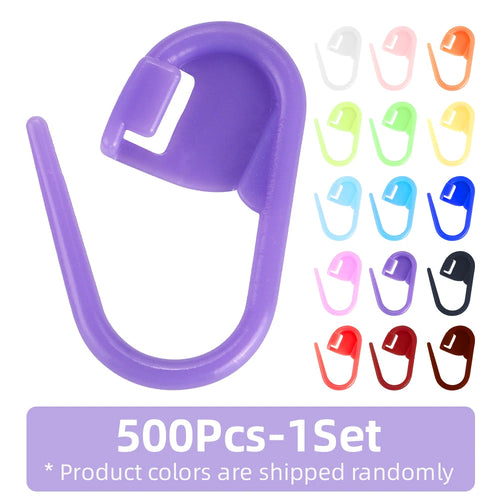 QJH 50/200/500 Pcs Mix Color Knitting/Crochet Stitch Marker