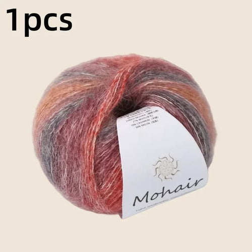 Gradient Mohair Soft Cotton Yarn DIY Crochet Hand Knitting Yarn