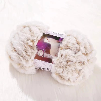 Skeins Faux Fur Yarn Soft Fluffy for Crocheting Fur Mink Hat Hand