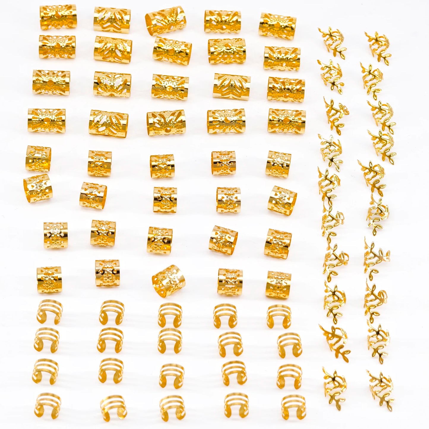 80pcs Dreadlock Hair Jewelry Accessories Hair Rings Set For Music
