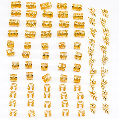 80pcs Dreadlock Hair Jewelry Accessories Hair Rings Set For Music