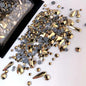 1Bag 3D AB/Clear Mixed-Shaped Round Nail Art Charms Sparkly Flatback