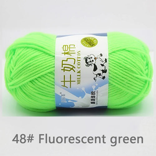 50Gram/Set Milk Cotton Yarn Crochet Line High-quality 5 Strand Milk