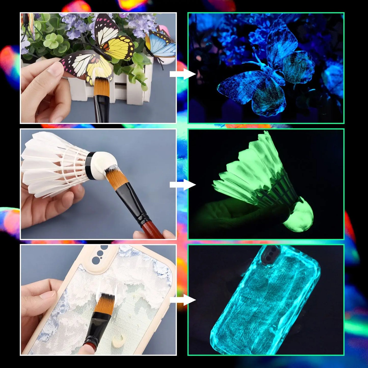 20/30g Fluorescent Pigment Long-Lasting Luminous Paints Auto Glow Glow