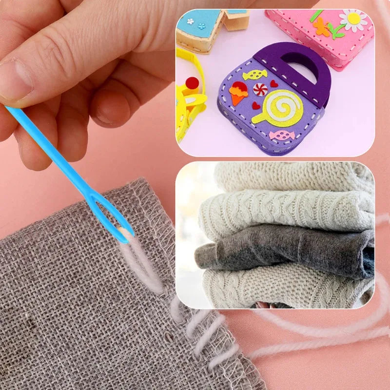 Sewing Knitting Kits Large Eye Blunt Yarn Needles & Plastic Weaving