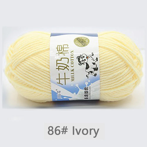50Gram/Set Milk Cotton Yarn Crochet Line High-quality 5 Strand Milk