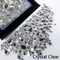 1Bag 3D AB/Clear Mixed-Shaped Round Nail Art Charms Sparkly Flatback