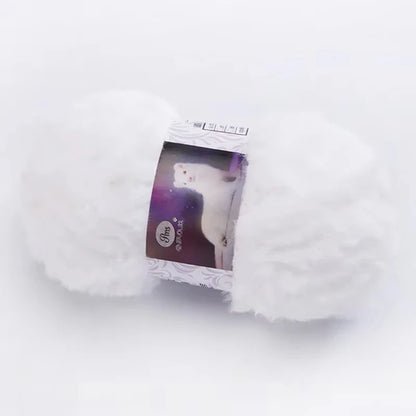 Skeins Faux Fur Yarn Soft Fluffy for Crocheting Fur Mink Hat Hand