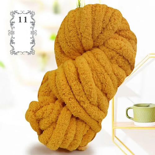 500g of Thick Chenille Yarn for Blankets, Ultra-Soft, Thick, Fluffy,