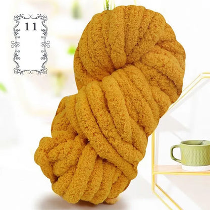 500g of Thick Chenille Yarn for Blankets, Ultra-Soft, Thick, Fluffy,