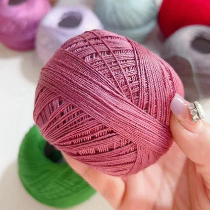 1PC Premium Mercerized Silk Lace Yarn Bundle-Soft, Durable, Vibrant