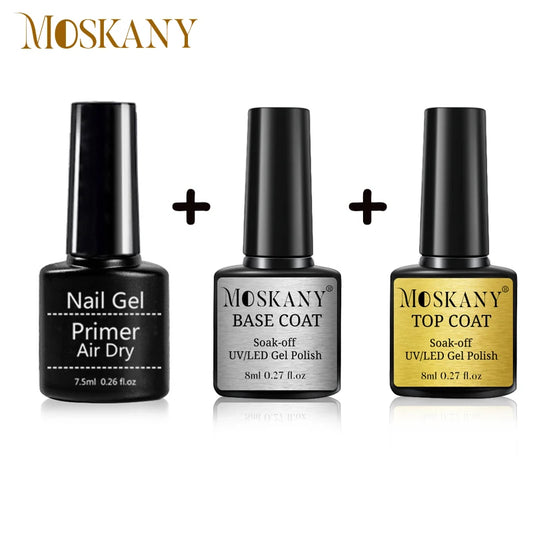 Acrylic No-acid Primer Air Dry Nails Art Set With Base Coat And Top