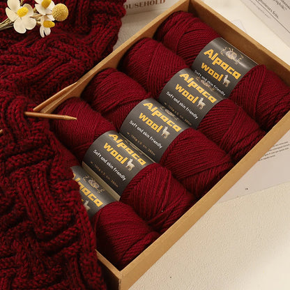 500g Alpaca Wool 245 Chunky Knitting Yarn Multi-Color Autumn and