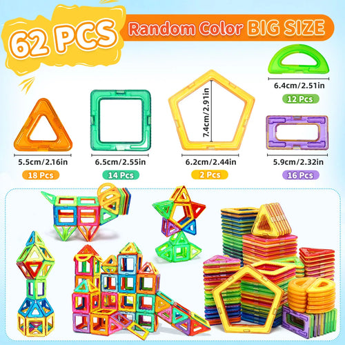 DIY Magnetic Block, Large STEM Construction Toy Set, Educational