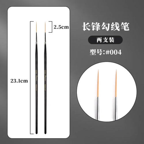1/2/3/5pcs Rigger Artist Paint Brush Extra Long Fine Point Liner Tip