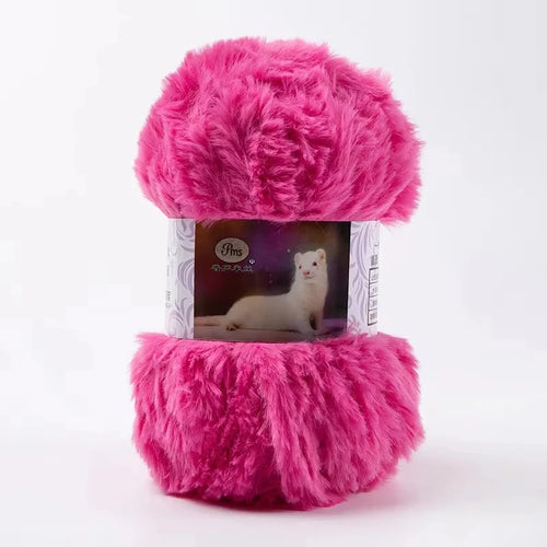 Skeins Faux Fur Yarn Soft Fluffy for Crocheting Fur Mink Hat Hand