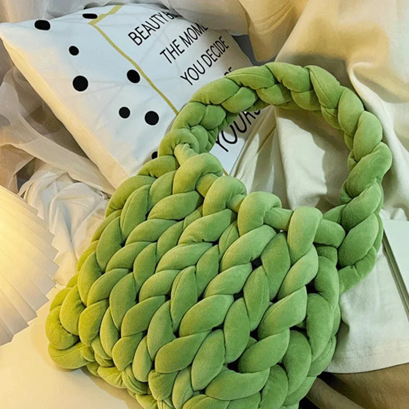 1KG 1000G Super Velvet Chunky Yarn Thick Bulky Giant Thread White Bag