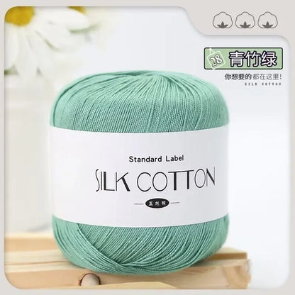 50g/PC Silk Lace Cotton Milk Crochet Yarn Baby Hand-Knitted Warm Soft