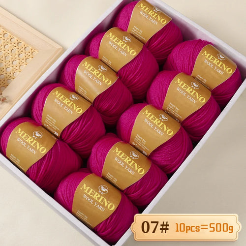 500g of High-Quality 212 Medium-Fine Alpaca Wool Yarn 10 pack