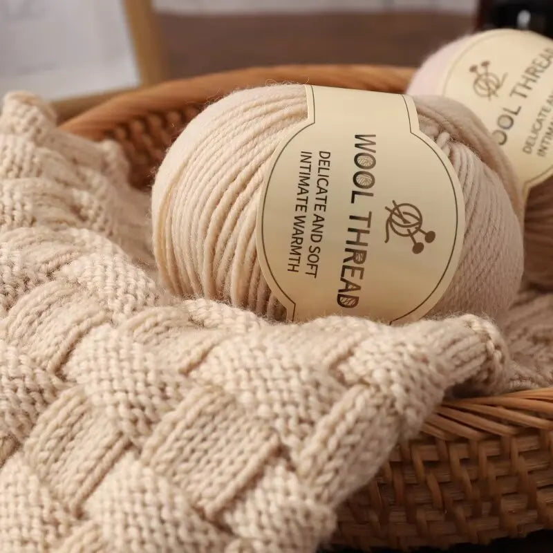 500g 290 Medium Coarse Combed Alpaca Wool Yarn, Autumn and Winter Warm