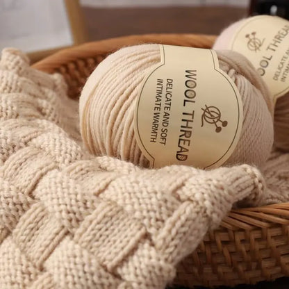 500g 290 Medium Coarse Combed Alpaca Wool Yarn, Autumn and Winter Warm