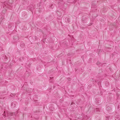 100/200/400pcs 6x9mm Solid Color Large Hole Pony Beads DIY Jewelry